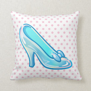 Cinderella Emoji   Glass Slipper Throw Pillow