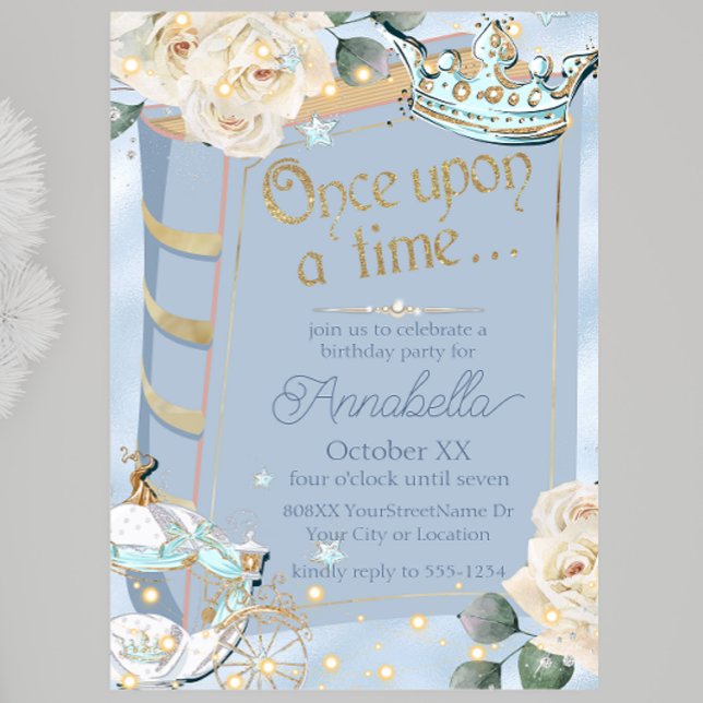 Cinderella Fairy Tale Book Cover Invitation (Creator Uploaded)