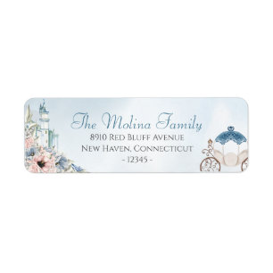 Cinderella Fairy Tale Carriage Return Address Label