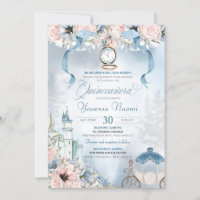 Cinderella Fairy Tale Light Blue Pink Quinceanera