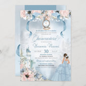 Cinderella Fairy tale Princess Castle Quinceanera  Invitation (Front/Back)