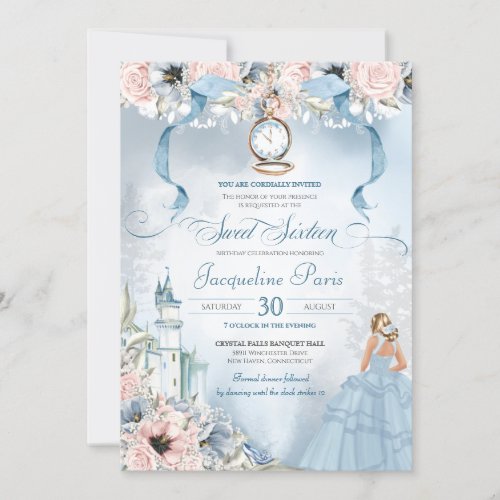 Cinderella Fairy Tale Princess Sweet 16 Birthday I Invitation