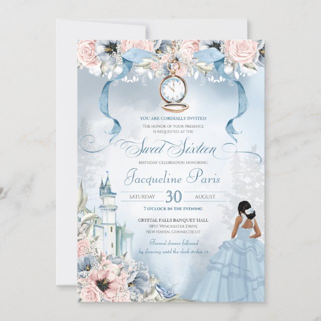 Cinderella Fairy Tale Princess Sweet 16 Birthday I Invitation (Front)