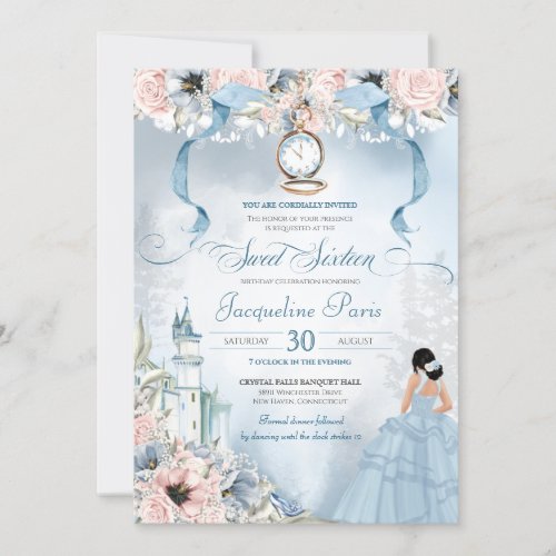 Cinderella Fairy Tale Princess Sweet 16 Birthday Invitation