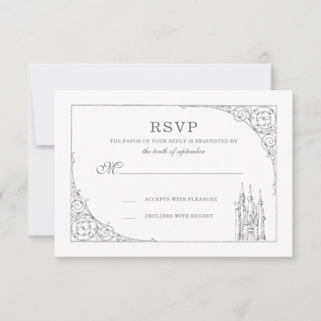 Cinderella Fairy Tale - RSVP Card (Front)