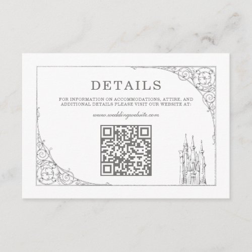 Cinderella Fairy Tale Wedding Enclosure Card