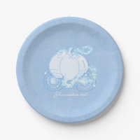 Cinderella Fairytale Carriage Blue Party Plates