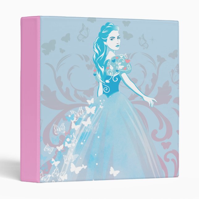 Cinderella Fanciful Butterfly Flourish Binder (Front/Spine)