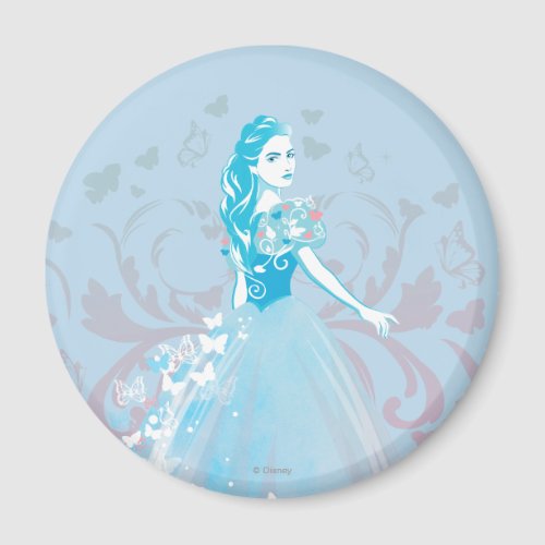 Cinderella Fanciful Butterfly Flourish Magnet