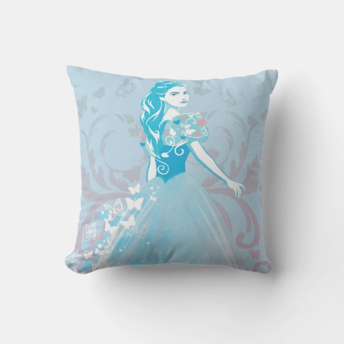 Cinderella Fanciful Butterfly Flourish Throw Pillow