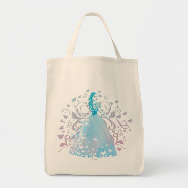 Cinderella Fanciful Butterfly Flourish Tote Bag (Front)