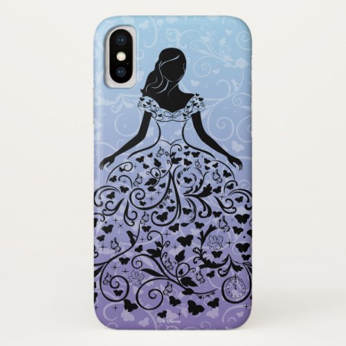 Cinderella Fanciful Dress Silhouette iPhone X Case