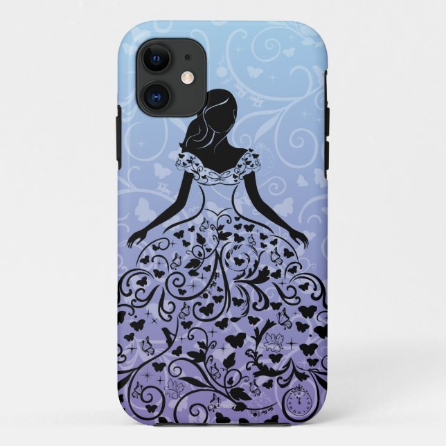 Cinderella Fanciful Dress Silhouette Case-Mate iPhone Case (Back)