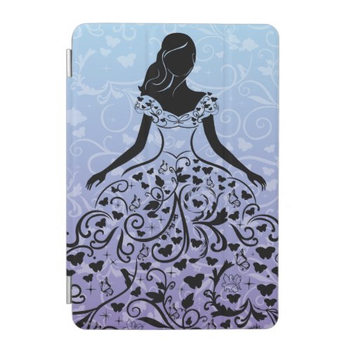 Cinderella Fanciful Dress Silhouette iPad Mini Cover