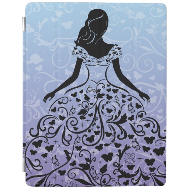 Cinderella Fanciful Dress Silhouette iPad Smart Cover (Front)