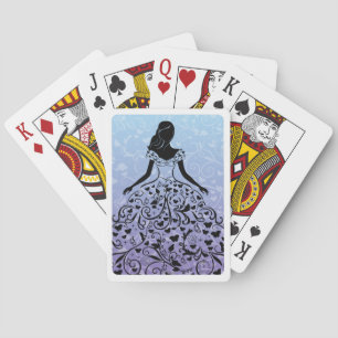 Cinderella Fanciful Dress Silhouette Poker Cards