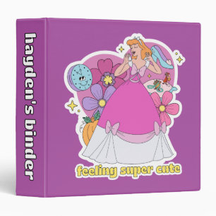 Cinderella "Feeling Super Cute" Badge 3 Ring Binder