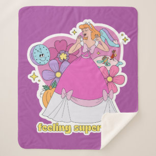 Cinderella "Feeling Super Cute" Badge Sherpa Blanket