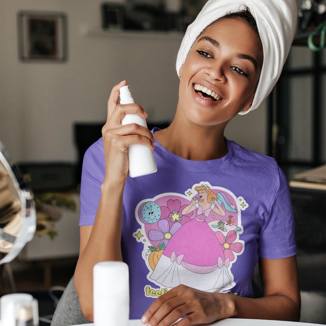 Cinderella "Feeling Super Cute" Badge T-Shirt (Person wearing shirt)