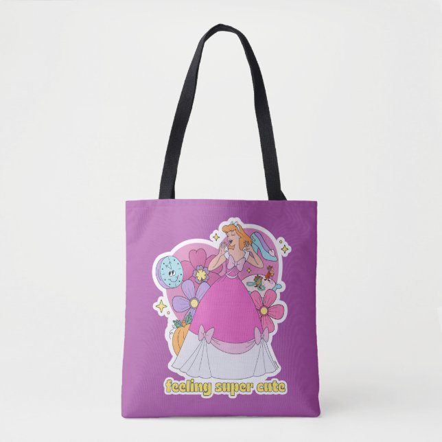 Cinderella "Feeling Super Cute" Badge Tote Bag (Front)
