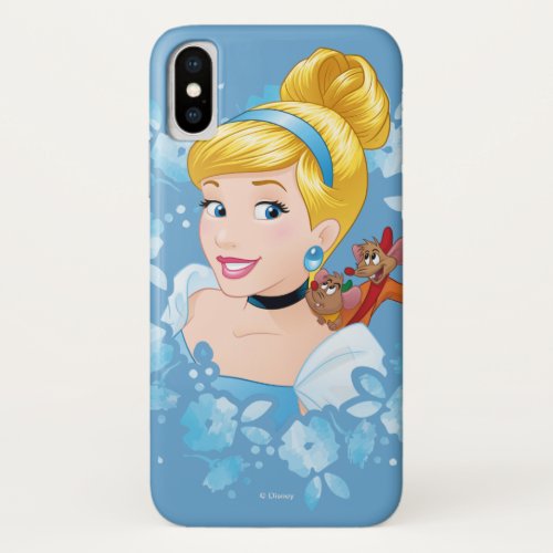 Cinderella  Flower Frame And Mice iPhone X Case
