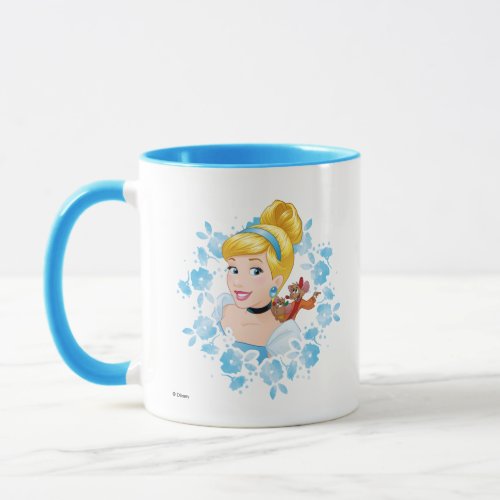 Cinderella  Flower Frame And Mice Mug