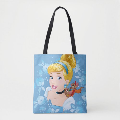 Cinderella  Flower Frame And Mice Tote Bag