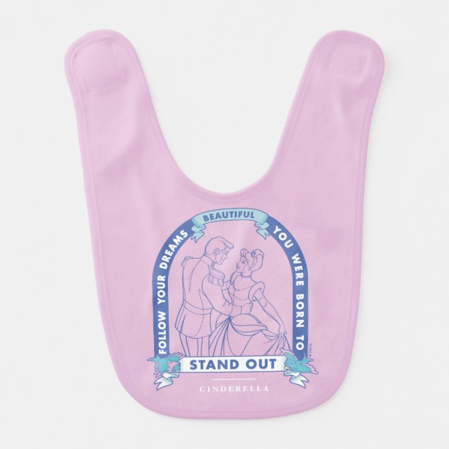Cinderella | Follow Your Dreams Baby Bib (Front)