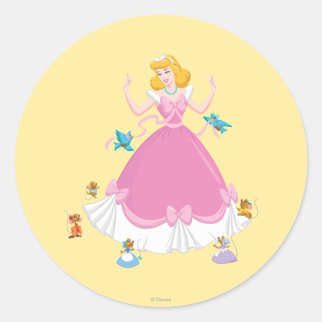 Cinderella & Friends Classic Round Sticker (Front)