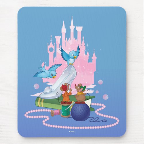Cinderella  Glass Slipper And Mice Mouse Pad