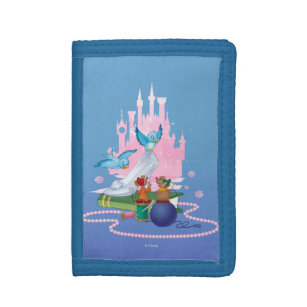 Cinderella   Glass Slipper And Mice Trifold Wallet