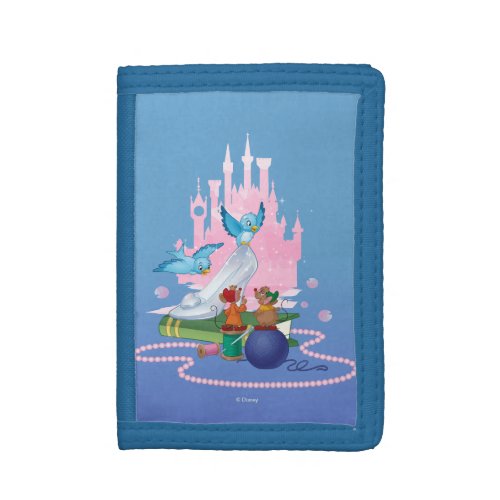 Cinderella  Glass Slipper And Mice Trifold Wallet
