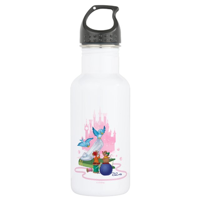 Cinderella | Glass Slipper And Mice Water Bottle (Front)