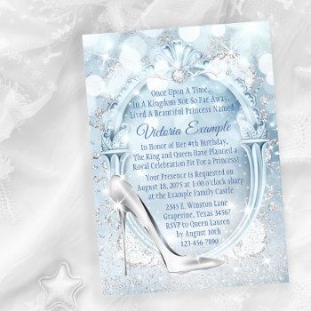 Cinderella Glass Slipper Any Number Birthday Party Invitation by InvitationCentral at Zazzle