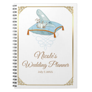 Cinderella Glass Slipper Elegant Wedding Planner Notebook