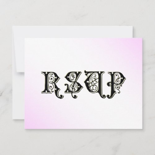 Cinderella Glass Slipper Pink RSVP Cards