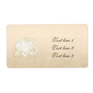 Cinderella Gold Carriage Champagne Princess Label
