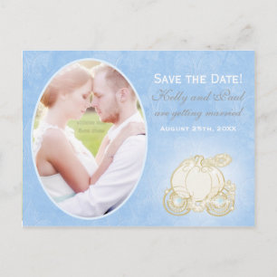 Cinderella Gold Carriage Wedding Photo Postcard