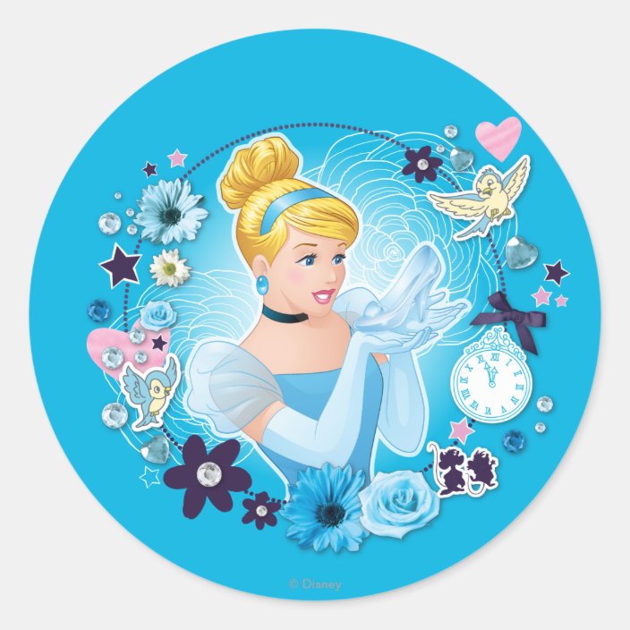 cinderella gracious as a true princess classic round sticker zazzlecom