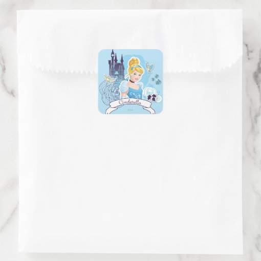 Cinderella Gracious Heart Square Sticker Zazzle