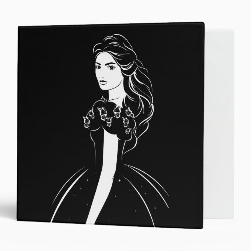 Cinderella Graphic on Black Binder