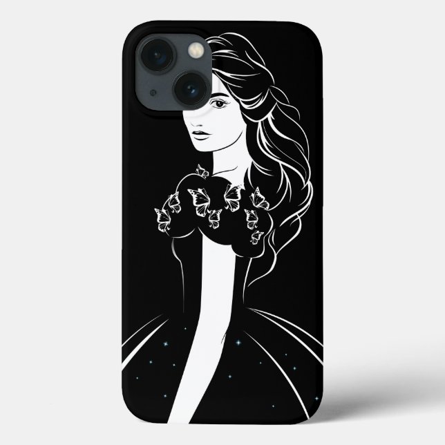Cinderella Graphic on Black Case-Mate iPhone Case (Back)