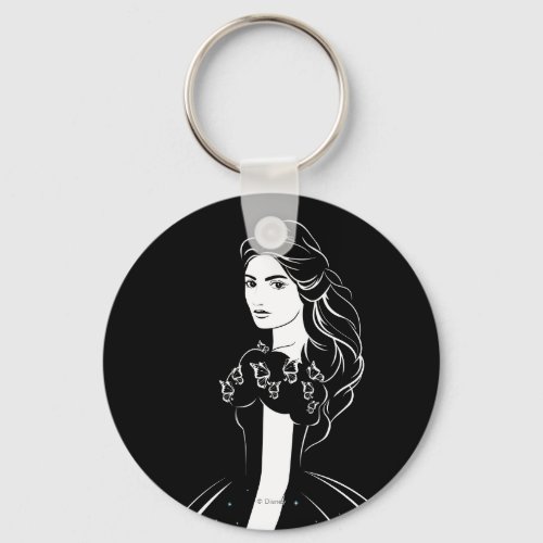 Cinderella Graphic on Black Keychain