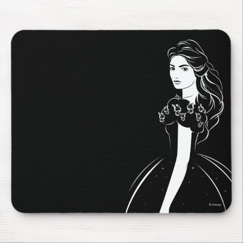 Cinderella Graphic on Black Mouse Pad