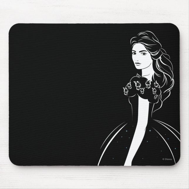 Cinderella Graphic on Black Mouse Pad (Front)