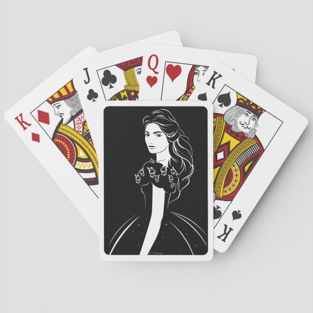 Cinderella Graphic on Black Poker Cards (Back)