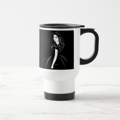 Cinderella Graphic on Black Travel Mug