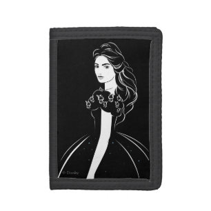 Cinderella Graphic on Black Trifold Wallet