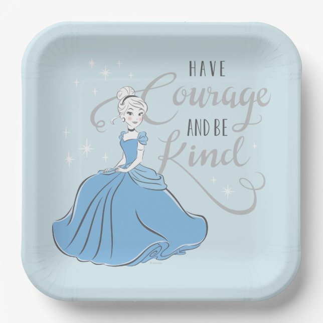 Cinderella | Have Courage 3 Paper Plates (Front)