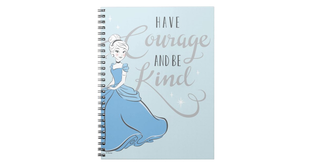 Disney Princess Aurora, Snow White and Cinderella Light Pink Spiral Notebook